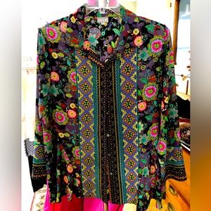 NICHE multi-colored blouse sz XL
